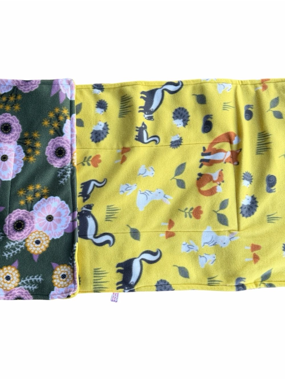 Guinea Pig Midwest Fleece Cage Liner 24”x 47” Reusable New Flowers yellow